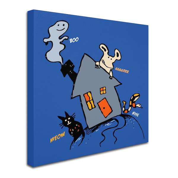 Carla Martell 'Halloween House' Canvas Art,18x18